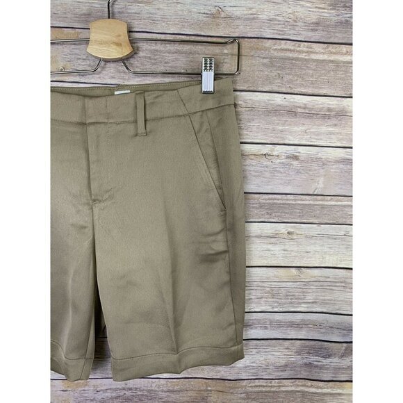 Gap NWT Womens 0P Bermuda Shorts Flat Front Tan Po - Picture 2 of 10